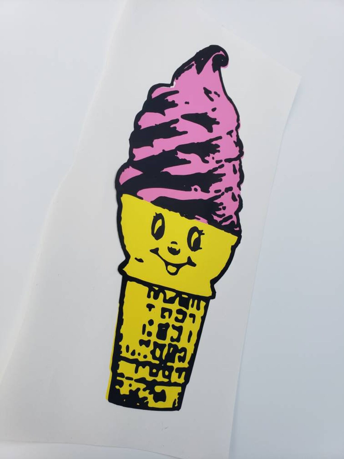 Retro Ice Cream Cone Decal Ice Cream Cone Vintage Style Car Etsy