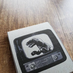 Pocket Sketch Book - &quot;Sci Fi Dinosaur Movie&quot; Mini Notebook - Notepad - Drawing Book - Handmade Notebook - Idea Book - Handmade Sketchpad