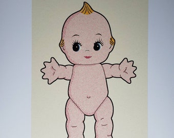 Kewpie Doll Art Poster - Pop Art Print - Vintage Rubber Doll - Eclectic Decor - Vintage Toy - Kewpie Doll Art - Retro Toy Art - Kids Room