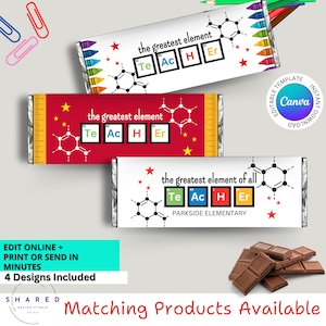 Editable Back to School Chocolate Bar Label, Printable Teacher Candy Bar Wrapper, First Day of School gift, Staff Gift, Best Teacher gift