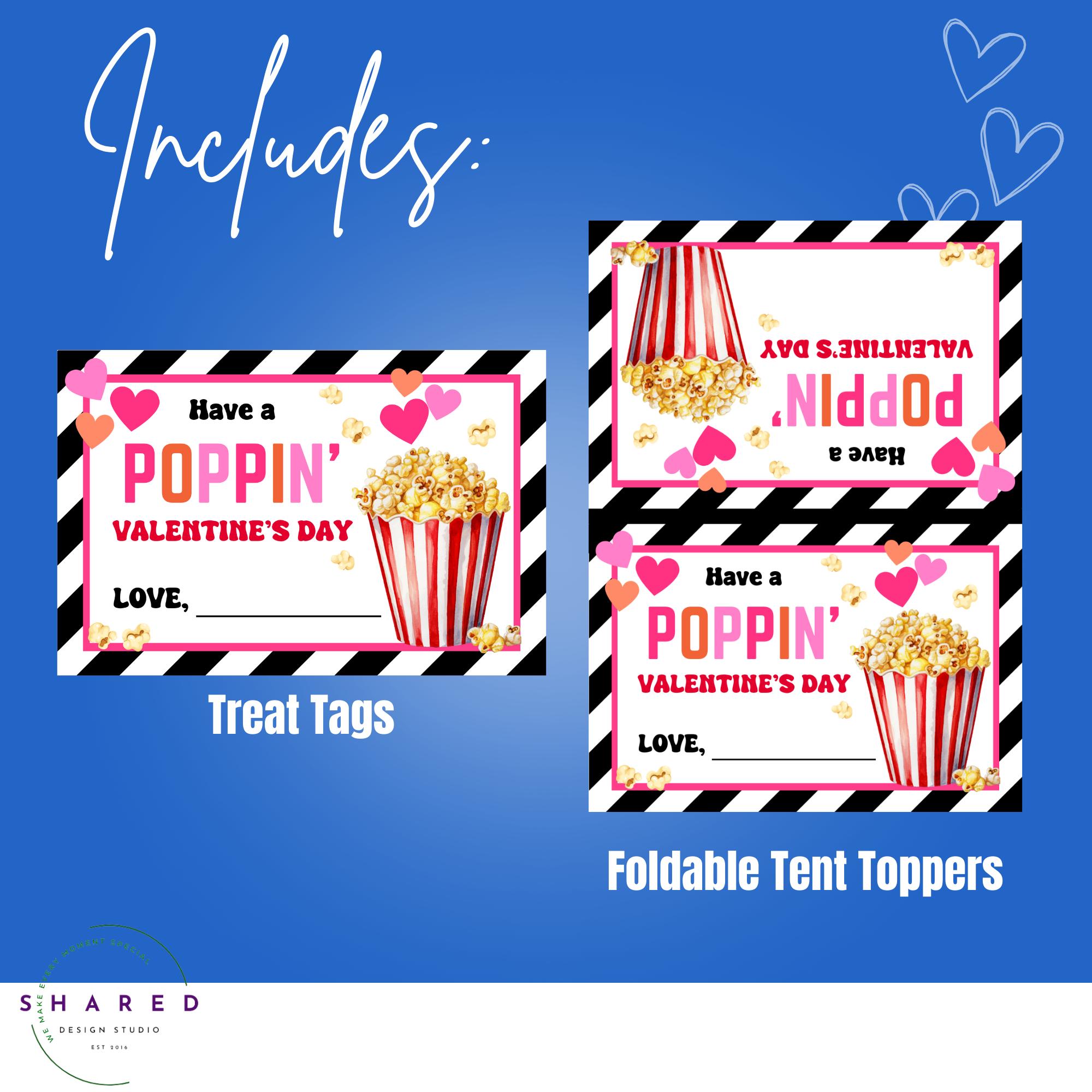 Editable Valentine's Day Treat Toppers Bundle Printable Popcorn Bag ...