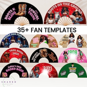 Printable Clack Fan Template Boots on The Ground Where Dem Fans At Country Girl Rodeo Line Dance Fans, Editable Graduation Birthday Fan