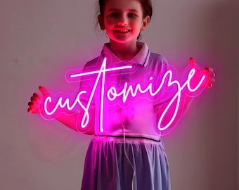 Insegna al neon personalizzata con nome, Insegna al neon personalizzata, Insegna luminosa con nome, Insegna al neon con nome per bambini, Regalo, Insegna al neon a LED, Decorazione per dormitori