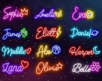 Custom Name Neon Sign For Kids, Neon Sign Bedroom Neon Sign Custom Neon Sign Bedroom Bedroom Decor Kids Room Decor Home Decor Gift For Kids