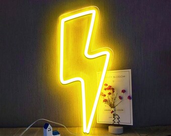 Lightning Bolt Neon Light, Lightning Neon Sign, Thunder LED Sign, Bar/Louge Neon Sign,Custom Name Neon Sign,Thunder Neon Sign,Flash LED Sign