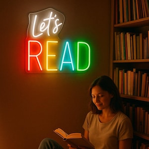 Lisons des cadeaux néon, néon de lecture, néon de livre, néon de lecture, néon pour amoureux des livres, cadeaux de bibliothécaire, néon de Book Nerd, cadeaux de lecture, néon de salle d'étude