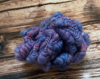 BERRY PATCH Handspun Wool Bobble Yarn Falkland Coiled 2ply 19yds 2.9oz Bulky aspenmoonarts knitting artyarn