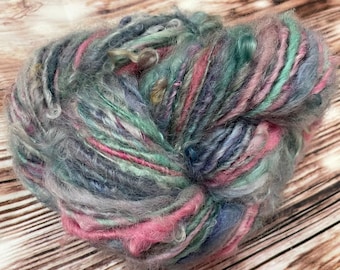 TOPAZ Handspun Wool Yarn Cotswold Fleecespun 131yds 6.6oz 6-8wpi aspenmoonarts knitting artyarn lockspun