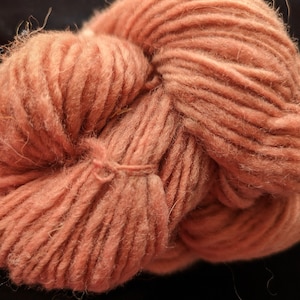 MADDER ROOT Plant Dyed Handspun Dorset Wool Yarn Weaving Knitting Bulky Worsted 115 yds 2.3oz