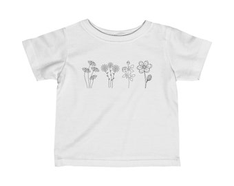 Camiseta Infantil Flores