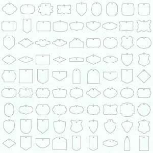 Cadeaukaartje SVG, tag contouren png, digitale download, tag SVG, label SVG, prijskaartje png, Cricut, cadeaukaartje vormen SVG, silhouet, SVG-bestand knippen