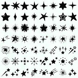 Sparkle Svg Bundle, 60 Designs, Sparkle Cut File, Sparkle Art, Stars Svg, Sparkles, Svg Files For Cricut, Sparkle Stars Instant Download