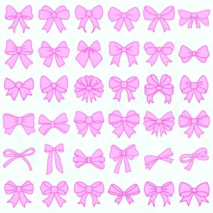 Pacchetto Svg Boho Ribbon, Svg Fiocco Coquette, Svg Nastro, Svg Fiocco Png, Svg Fiocco per Capelli, Svg Papillon, Clipart Fiocco Disegnato a Mano, File Di Taglio Fiocco Png Cricut