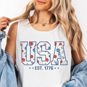 4th of July Tank Top, USA Shirt Womens 4th of July shirt, American Tank, USA Tank tops, Tank tops America, Fourth of July tank top, usa tee