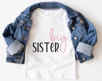 Big Sister Announcement Tee, Matching Family Outfit