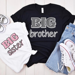 Brother sister matching, sibling tshirts,  big brother shirt, big sister, siblings shirt, sibling matching, pregnancy announcement tshirts