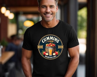 Cummins Cider T-Shirt, Funny Apparel, Joke Gift Idea, Gag Gift, Funny Shirt, Gift For Boyfriend, Gift For Him, Funny Birthday Gift,Funny Tee