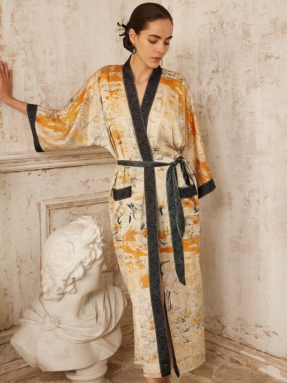 luxury kimono dressing gown DRESSING GOWN KIMONO EMMA  Martina Vidal Venezia