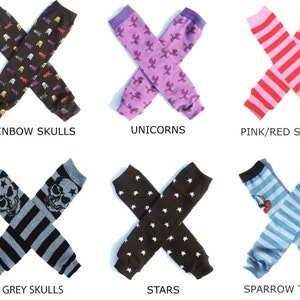 Punk Rock 80's BABY or TODDLER Girl Gift Set unicorns space invaders LEG WARMERS MINI DRESS HAT GIFT BOX image 3