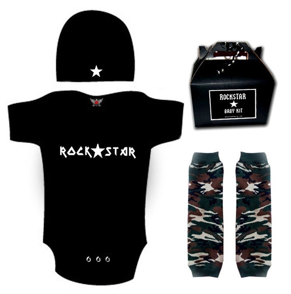 Items similar to Punk Rock Baby Boy Rockstar Kit necktie leg warmers