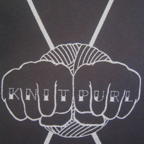 Tough Knitter tshirt - UNISEX M - black 
