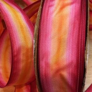 Ombre, Ribbon, Pink, Orange, Ombre, Wired Ribbon
