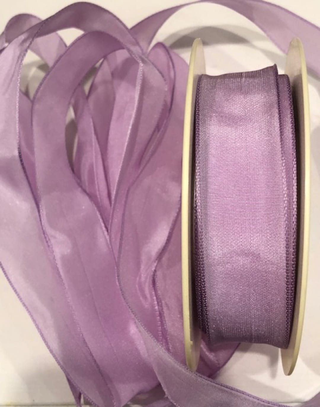 Lavender Ribbon Lavender Wired Ribbon 2 Yds Etsy