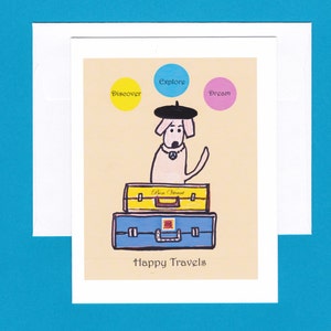 Happy Travels Greeting Card, Travel Card, Bon Voyage