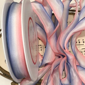Pink Ombre, Wired Ribbon, 3 yds