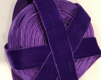Jersey Headband-Mom Hair-Polyester Blend-Velvet Look-Purple