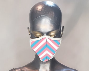 Trans Flag jersey face mask