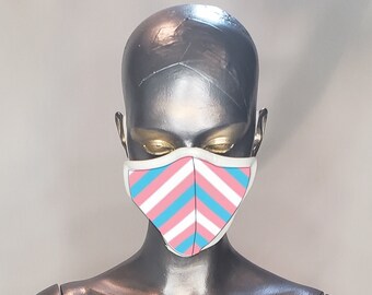 Máscara facial de jersey Trans Flag