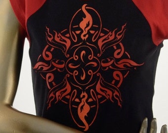 SALE! Sacred Flame Womens Cap Sleeve shirt