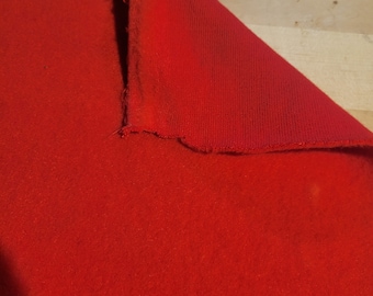 80/20 % algodón/tela francesa de poliéster, reverso de polar, rojo