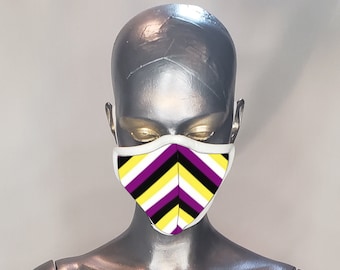 Máscara facial de jersey no binario