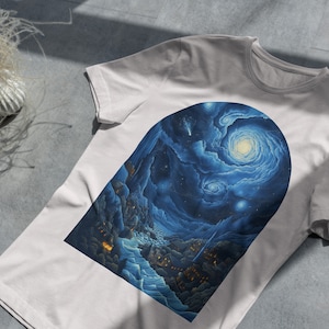 Camiseta Galaxias, camiseta para hombre, t-shirt design, espacio, diseño planetas, arte abstracto imagen 1