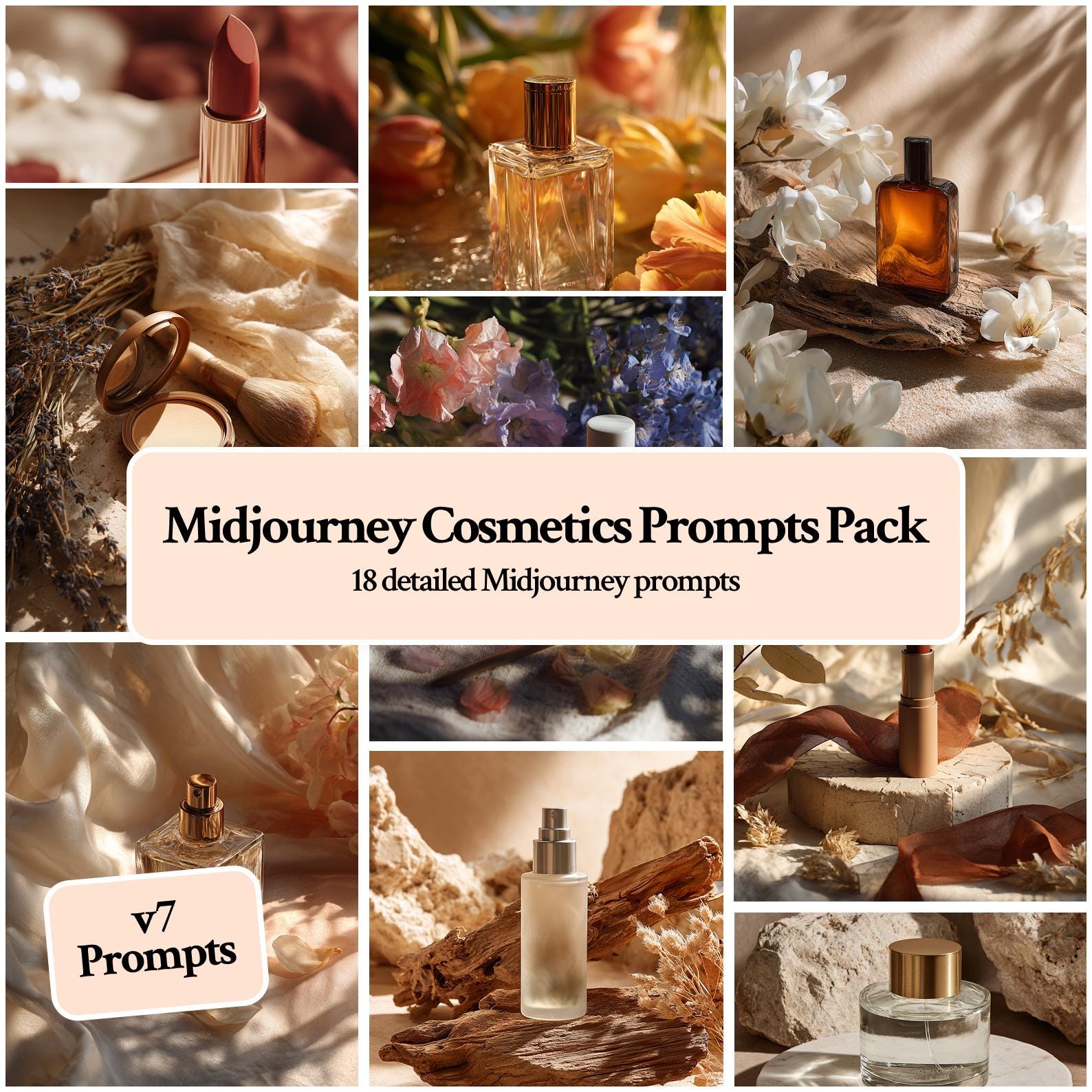 Midjourney V7 Beauty Prompts Pack — Elegant & Colorful AI Scenes for ...