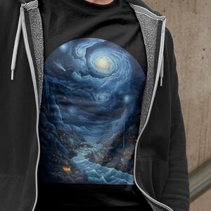 Camiseta Galaxias, camiseta para hombre, t-shirt design, espacio, diseño planetas, arte abstracto imagen 4