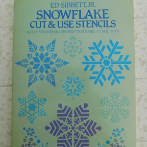 Vintage 1984 Ed Sibbett Jr Snowflake cut & Use Stencil Paper 74 patterns for snowflakes paper cutting