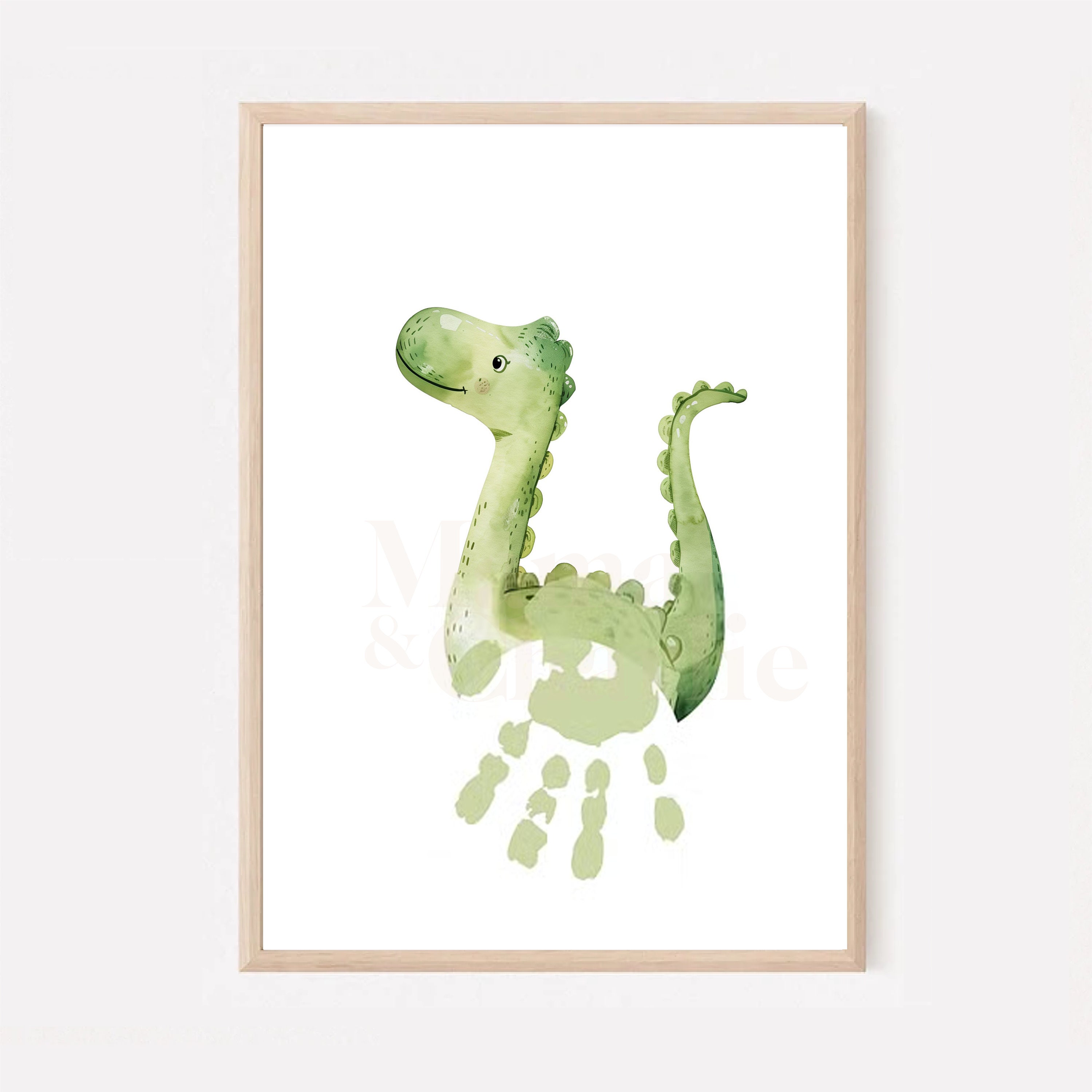 Dinosaur Handprint Craft Baby &amp; Kids' Handprint Keepsake Printable Kids ...