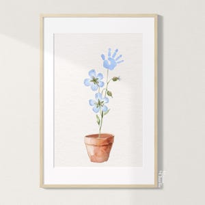 Flower Handprint Craft | Baby & Kids&#39; Handprint Keepsake | Printable Kids Art | Mother&#39;s Day | Valentine&#39;s Day | Baby Shower Gift