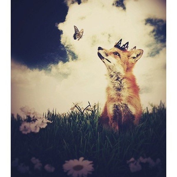 Fox Print Woodland Fairy Tale Art Print The Little Fox Prince