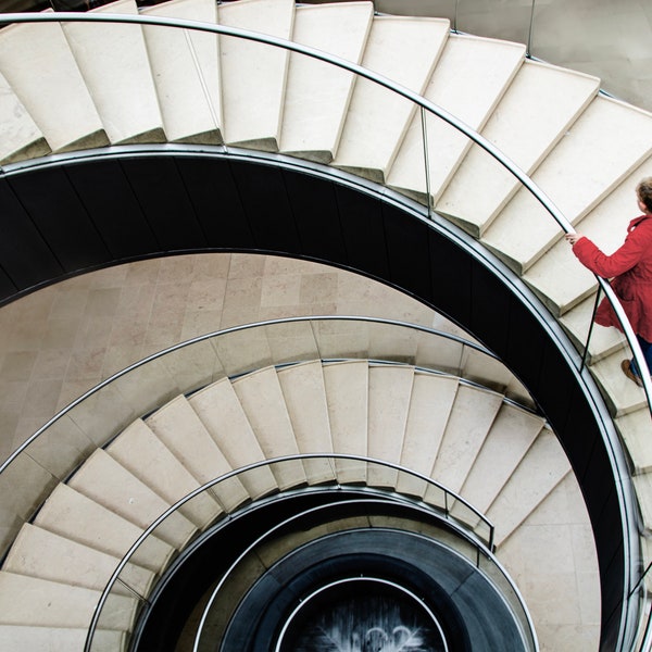 Louvre Museum Staircase, The Louvre, Staircase, Spiral Staircase, Fine Art Photography, Minimalism Photography, Artistic Photography