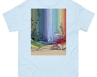 Abstrakt konst-T-shirt | Unisex bomullströja | Livfullt grafiskt tryck | Casual & Streetwear-stil