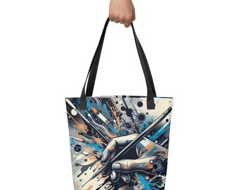 Artistic Hand Design Tote Bag: Trendy Painter's Print