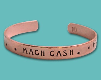 Personalized Copper MACH Cuff Bracelet - Dog Agility Bracelet - Canine Agility Gift - Title Bracelet - Brag Gift