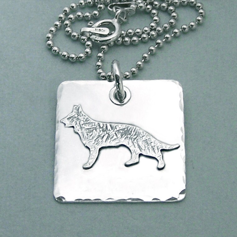 German Shepherd Necklace Sterling Silver Etsy