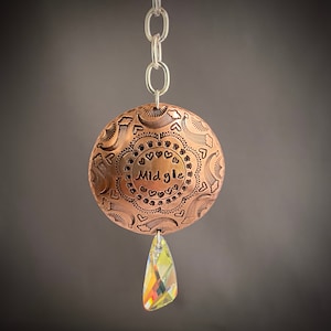 Personalizado Rainbow Bridge Copper Rear View Mirror Car Charm, Sun Catcher