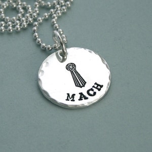 Little MACH Tag - Dog Agility Necklace - Hand Stamped Sterling Silver - Canine Agility Jewelry