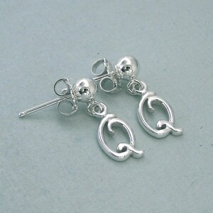 Double Q Dog Agility Post Earrings Sterling Silver Canine Agility Jewelry image 4